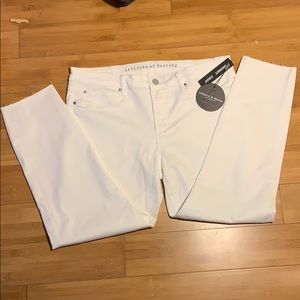 Cropped Skinny Jeans in White